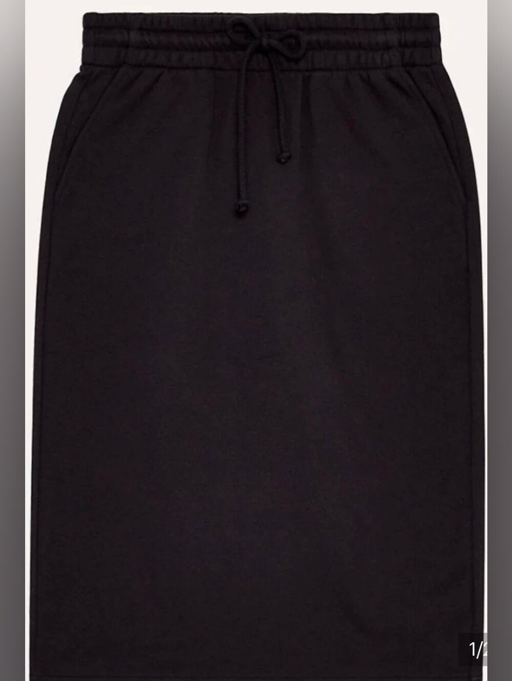 TNA Black Midi Cariboo Skirt with Drawstring